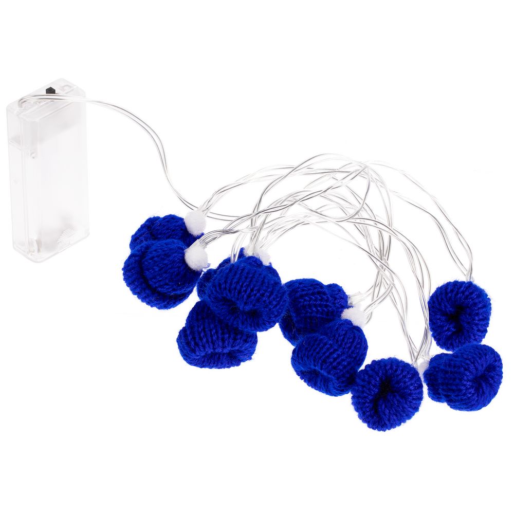 Гирлянда Cosy Poms, синяя (Изображение 5)