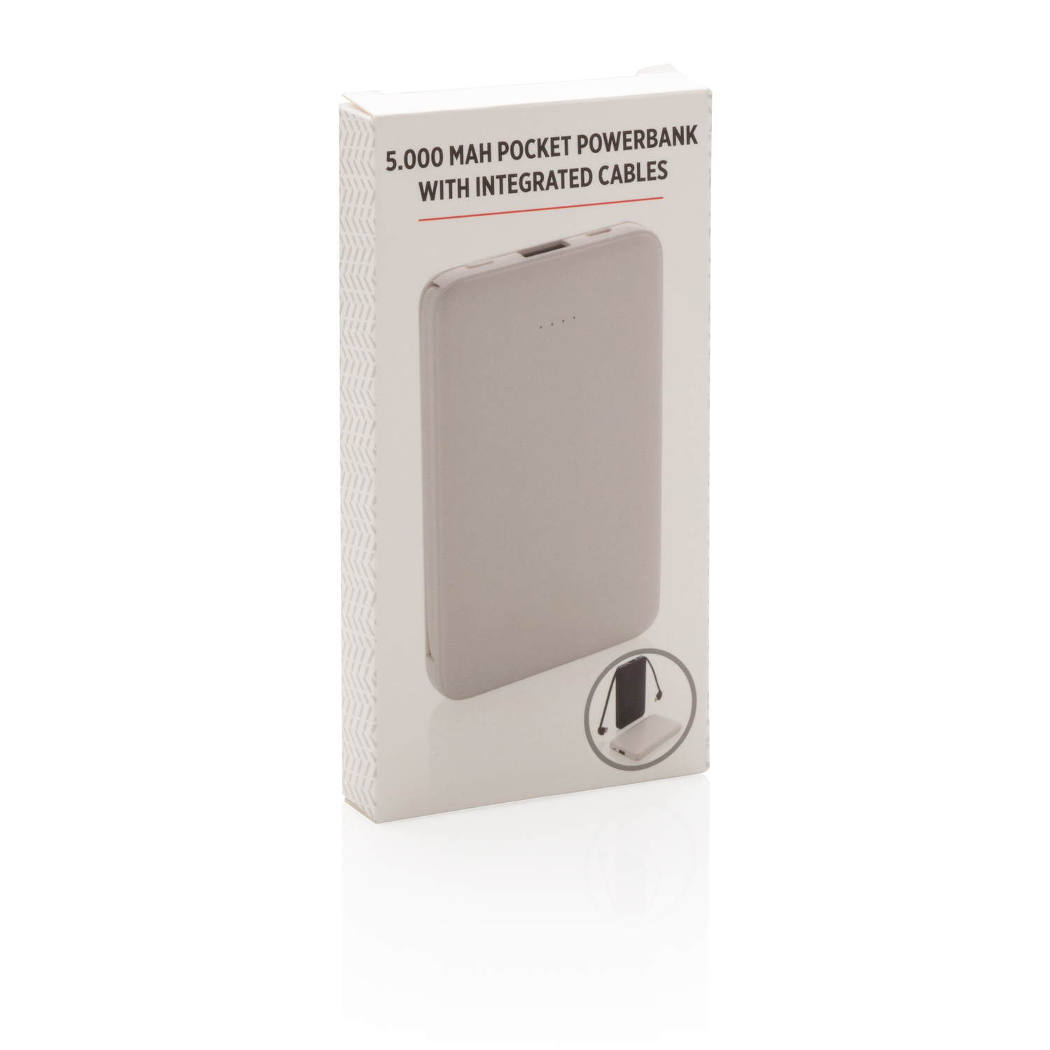 Карманный внешний аккумулятор со встроенным кабелями на 5000 мАч (Изображение 12)