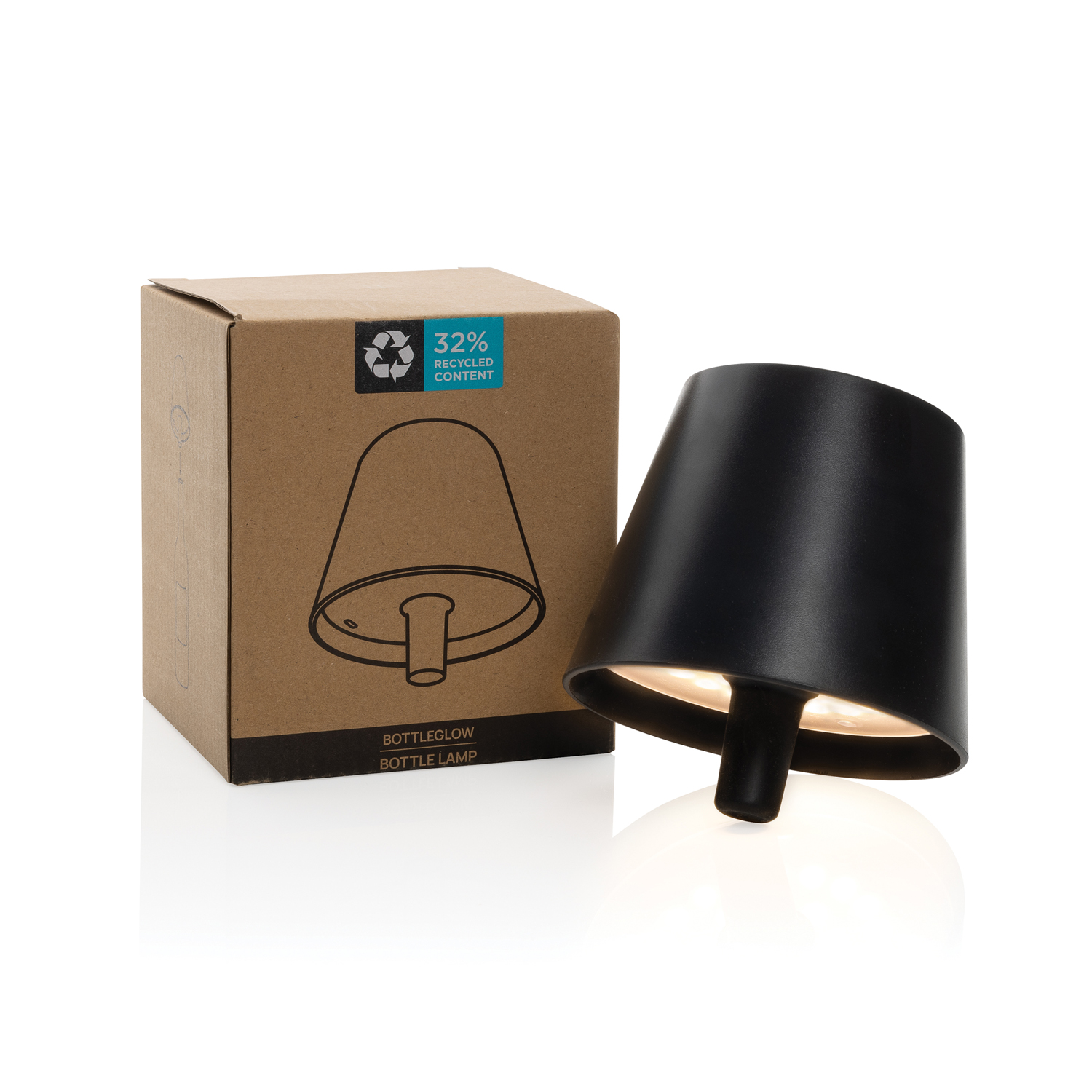 Настольная лампа BottleGlow из переработанного пластика RCS (Изображение 2)