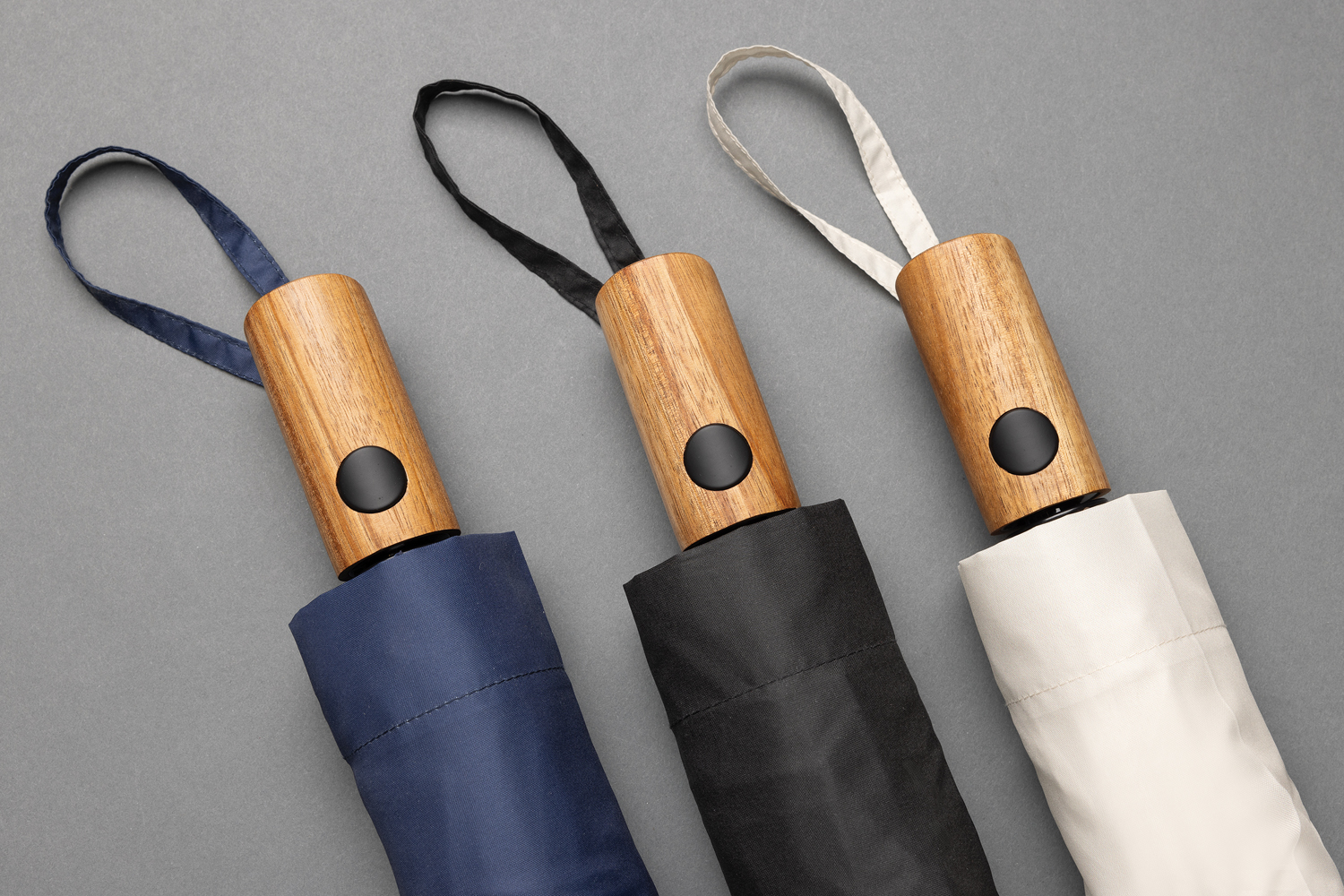 Зонт с автоматическим открыванием Kaycey из rPET и древесины акации AWARE™, d54 см (Изображение 5)