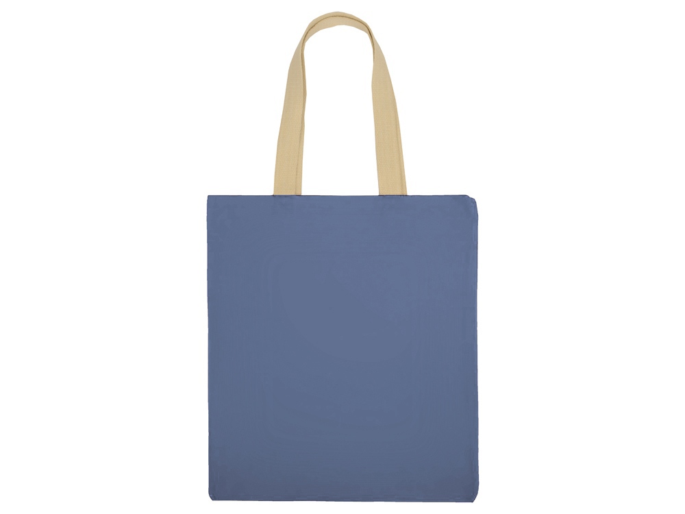 Сумка для шопинга Steady хлопковая с парусиновыми ручками, 260 г/м2 (голубой)  (Изображение 4)