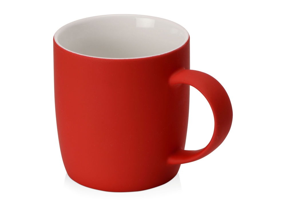 Кружка с покрытием soft-touch Dalgona (красный) 