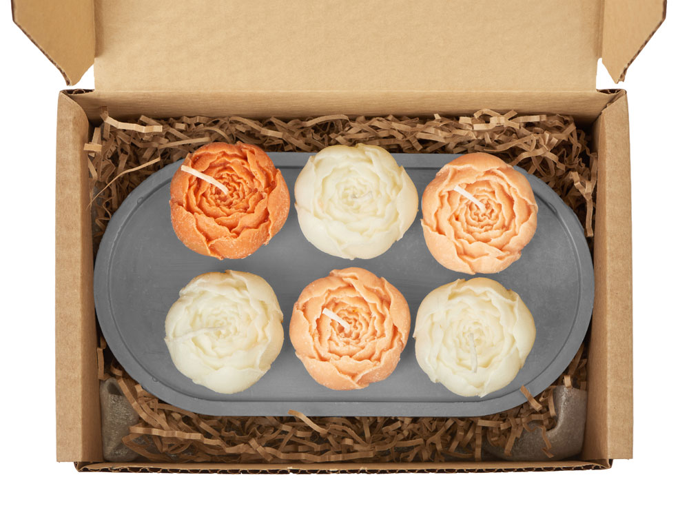 Набор свечей на подставке Пионы (Р) (Изображение 7)