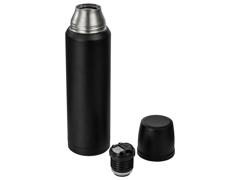 Термос с чашей и двойными медными стенками Stern, 1 л, черный (Р) (Изображение 3)