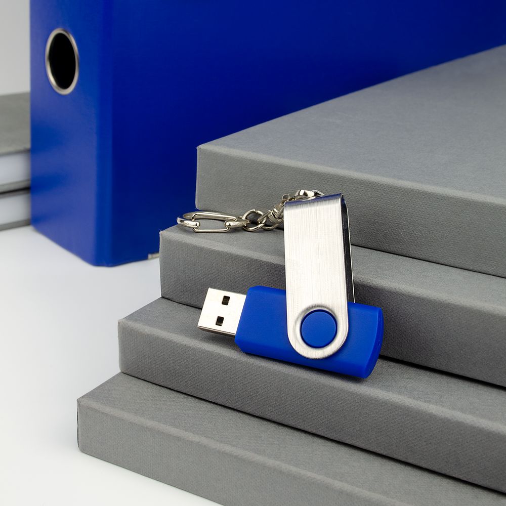 Флешка Twist, синяя, 16 Гб (Изображение 4)