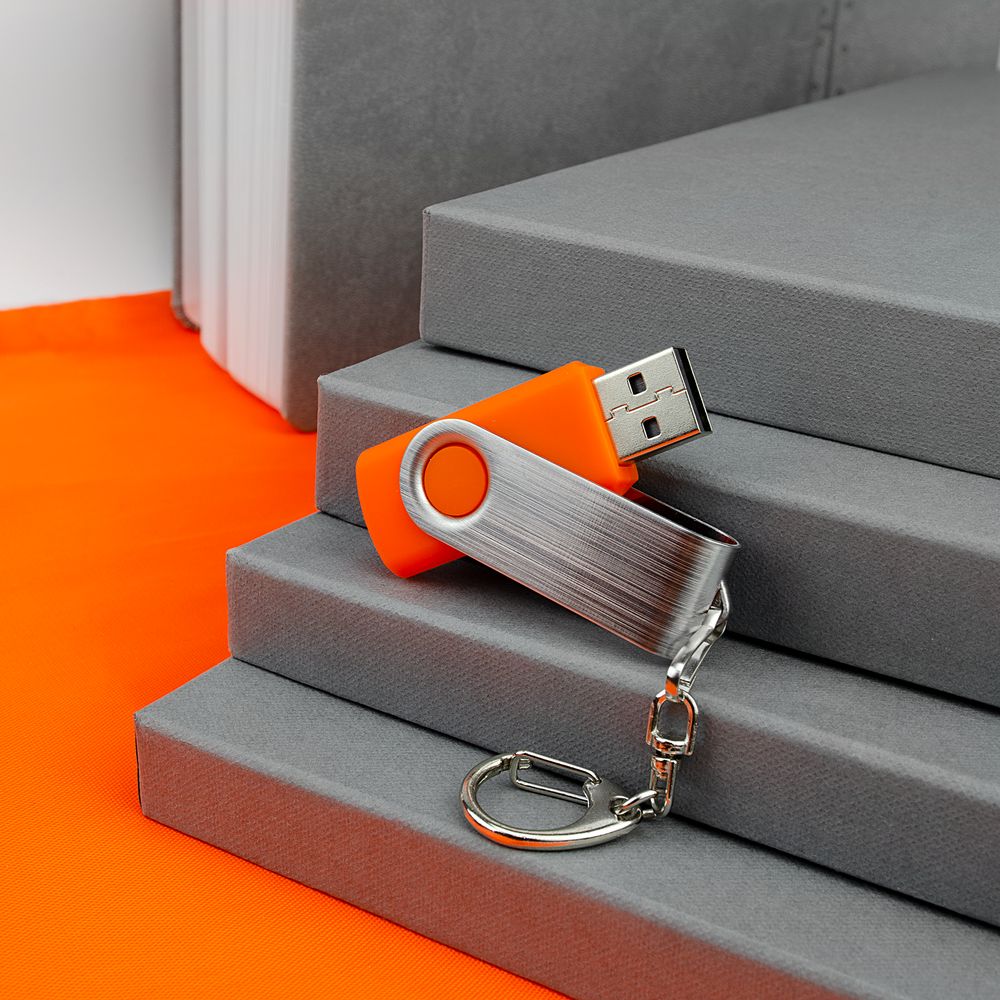 Флешка Twist, оранжевая, 16 Гб (Изображение 5)