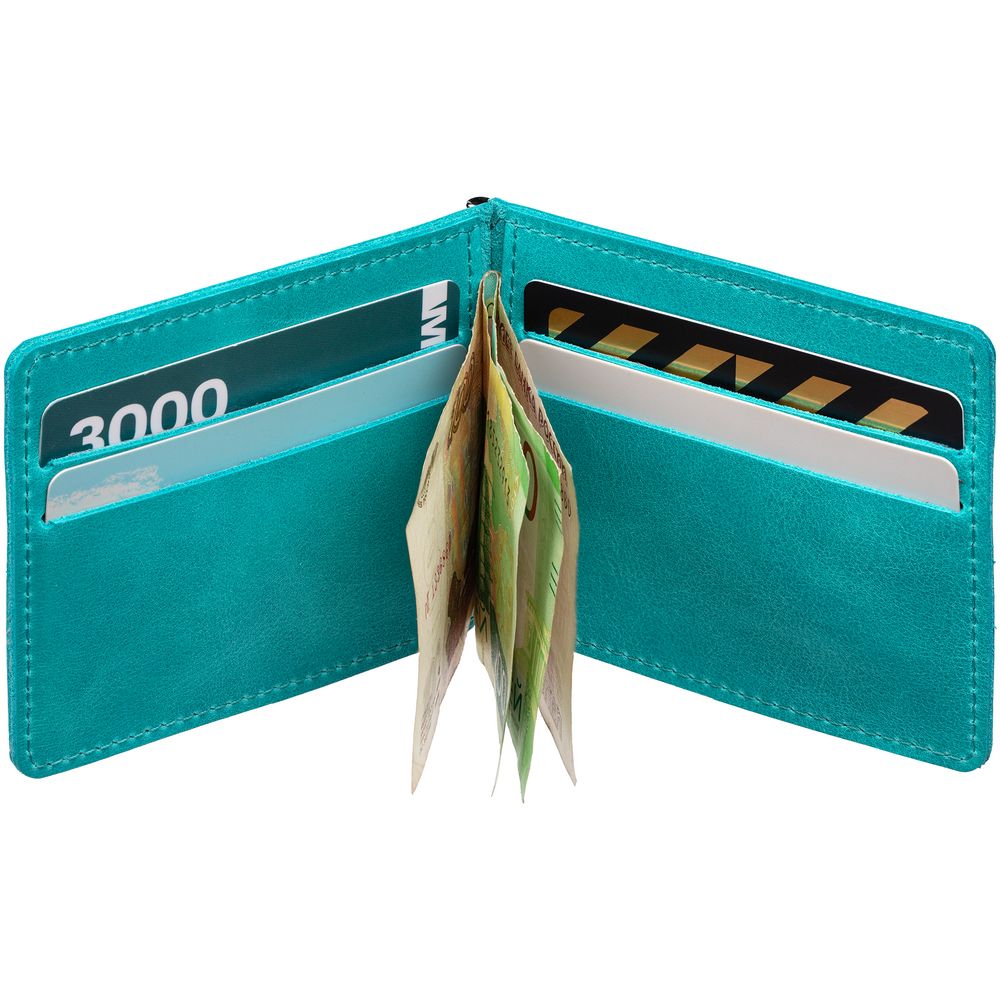 Зажим для купюр Apache, бирюзовый (Изображение 6)