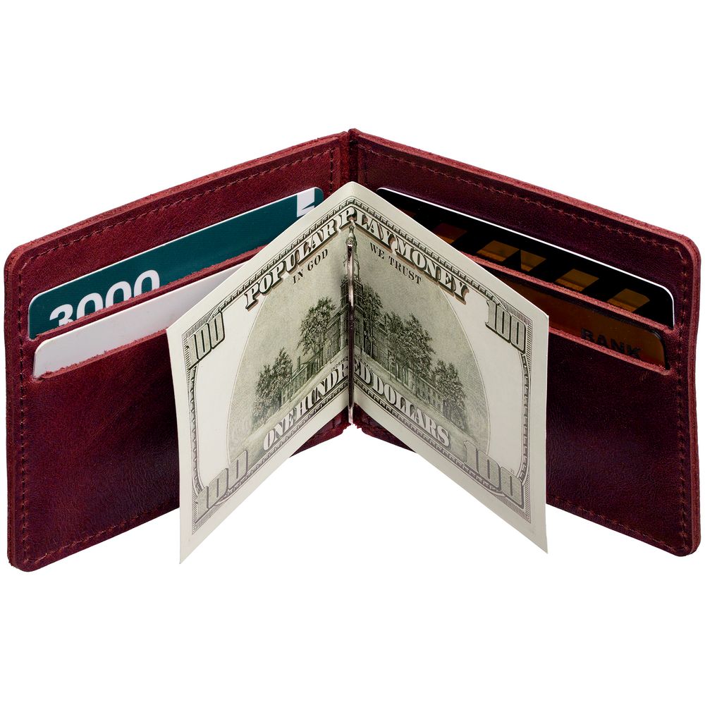 Зажим для купюр Apache, темно-красный (Изображение 6)