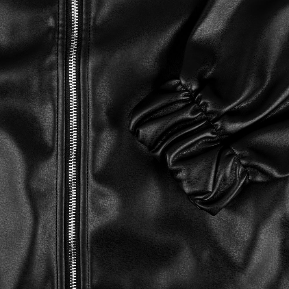 Бомбер из искусственной кожи Univer, черный, размер M/L (Изображение 12)