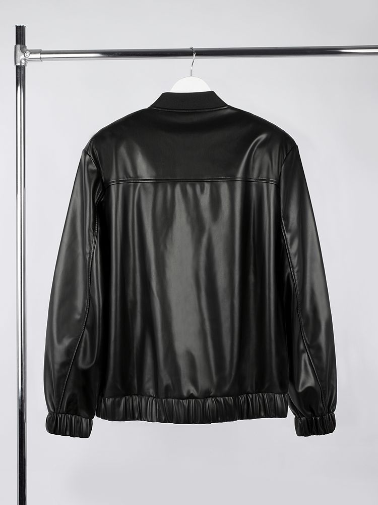 Бомбер из искусственной кожи Univer, черный, размер XL/XXL (Изображение 2)