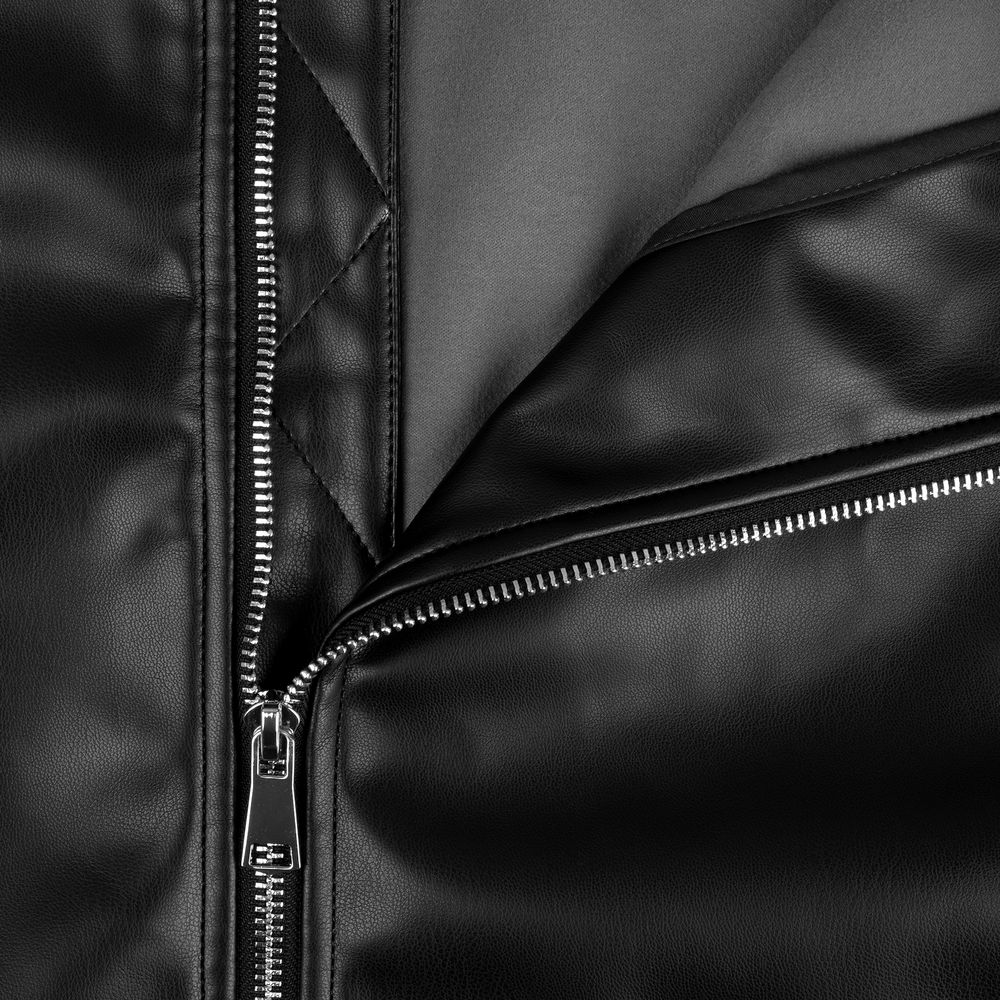 Бомбер из искусственной кожи Univer, черный, размер XL/XXL (Изображение 5)
