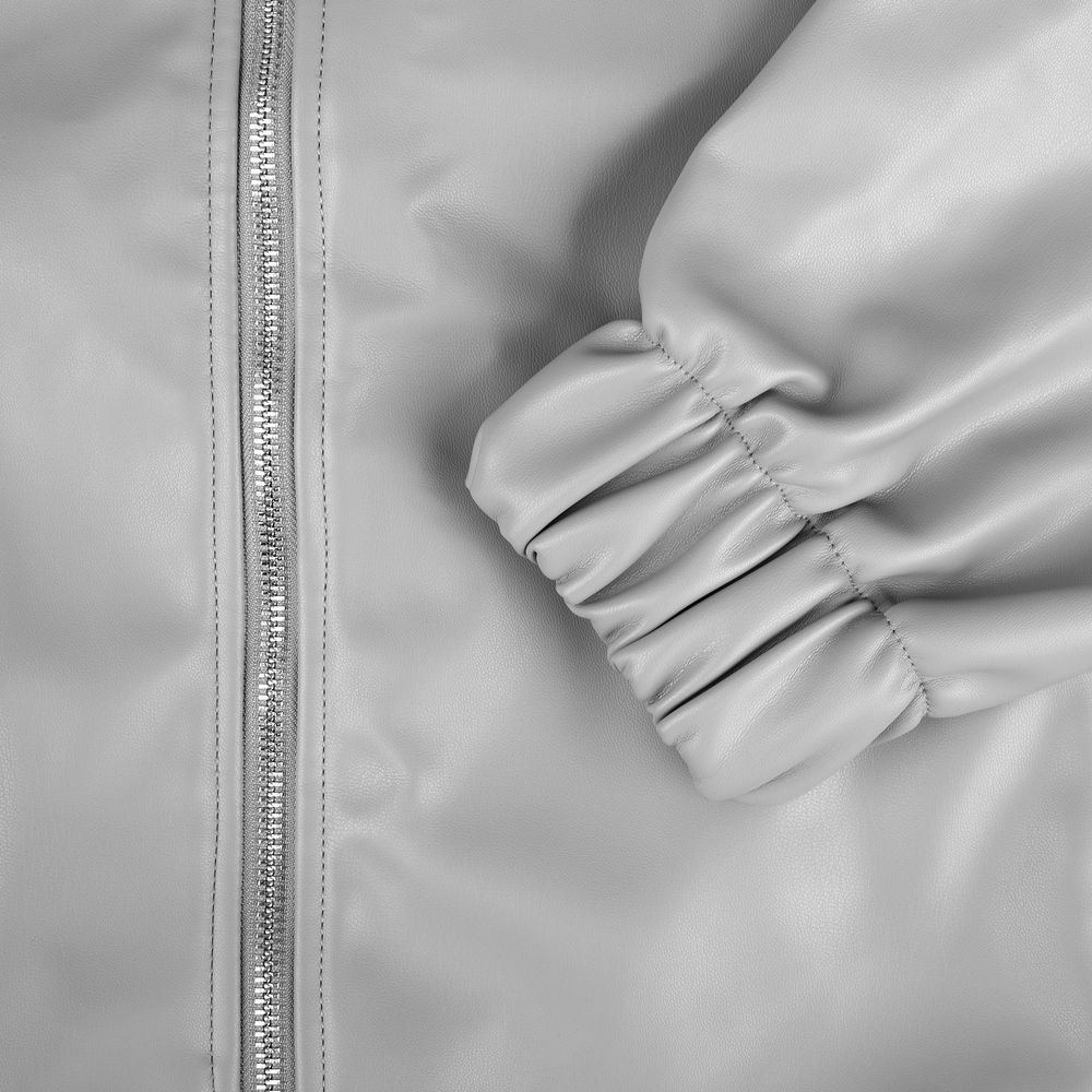 Бомбер из искусственной кожи Univer, серый, размер M/L (Изображение 4)