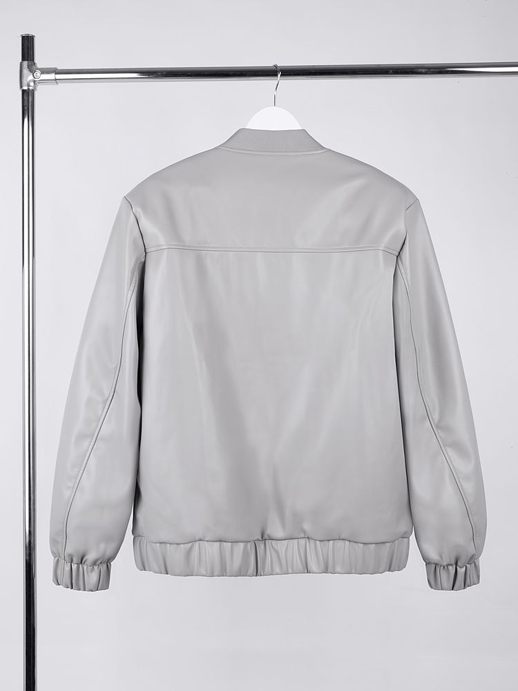 Бомбер из искусственной кожи Univer, серый, размер XL/XXL (Изображение 2)