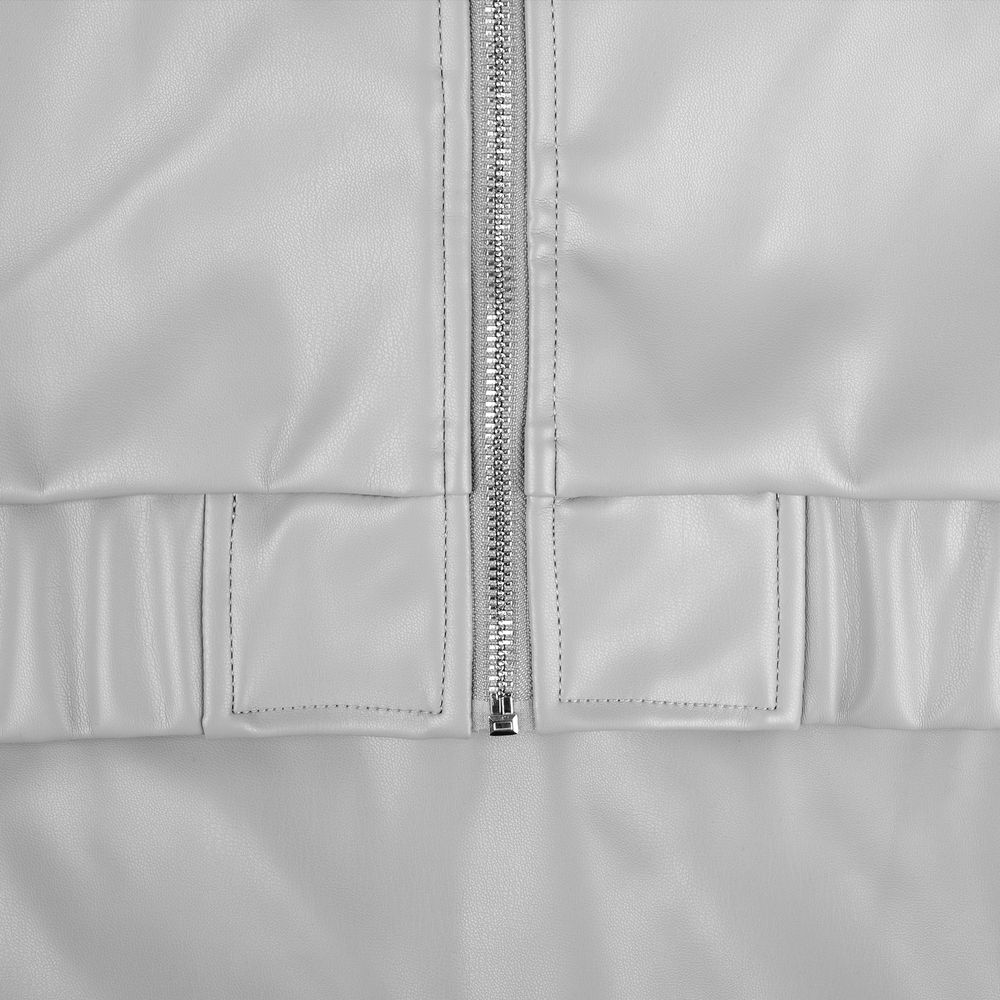 Бомбер из искусственной кожи Univer, серый, размер XL/XXL (Изображение 6)