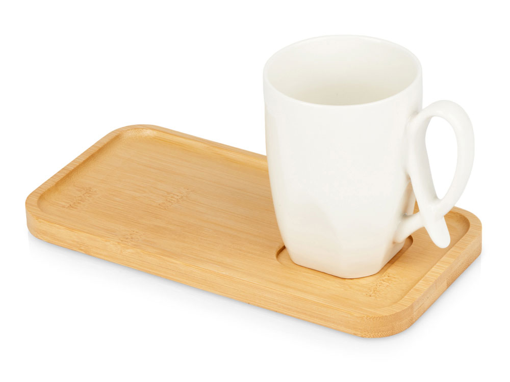 Чайная пара с бамбуковым блюдцем Deny, (Р)