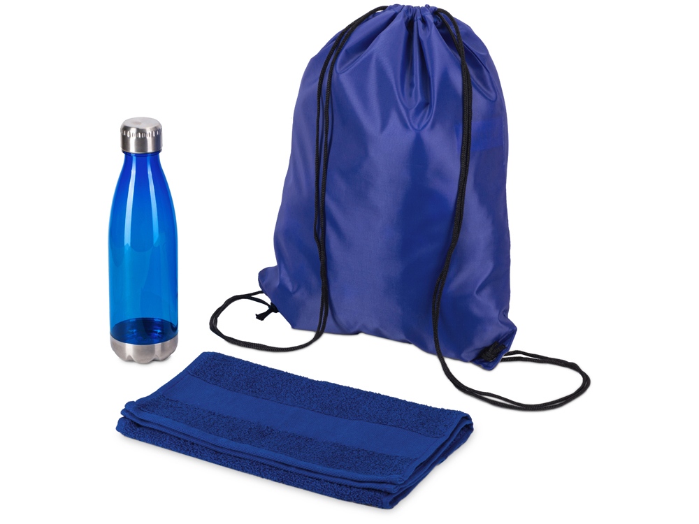 Спортивный набор из бутылки и полотенца Beginner (синий)  (Изображение 1)