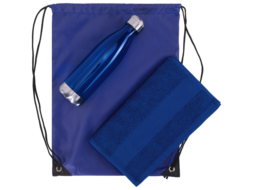 Спортивный набор из бутылки и полотенца Beginner (синий)  (Изображение 2)