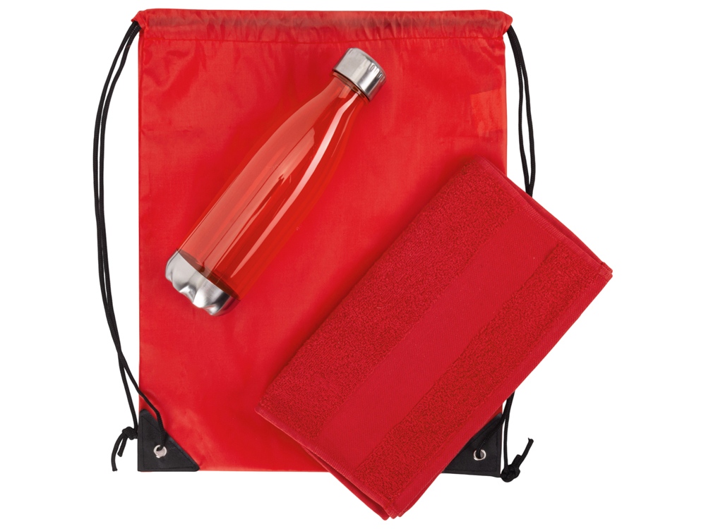 Спортивный набор из бутылки и полотенца Beginner (красный)  (Изображение 2)