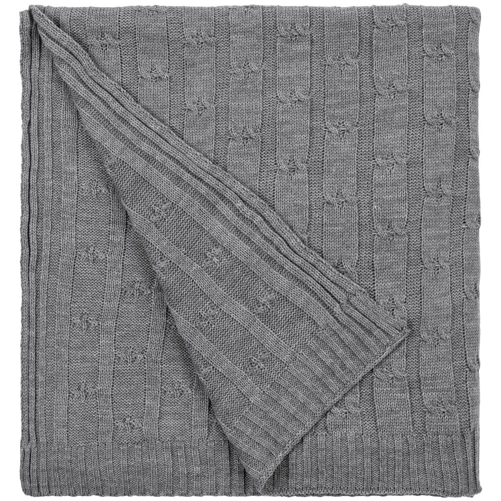 Плед Trenza, серый (Изображение 1)