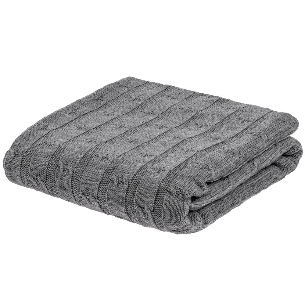 Плед Trenza, серый (Изображение 2)