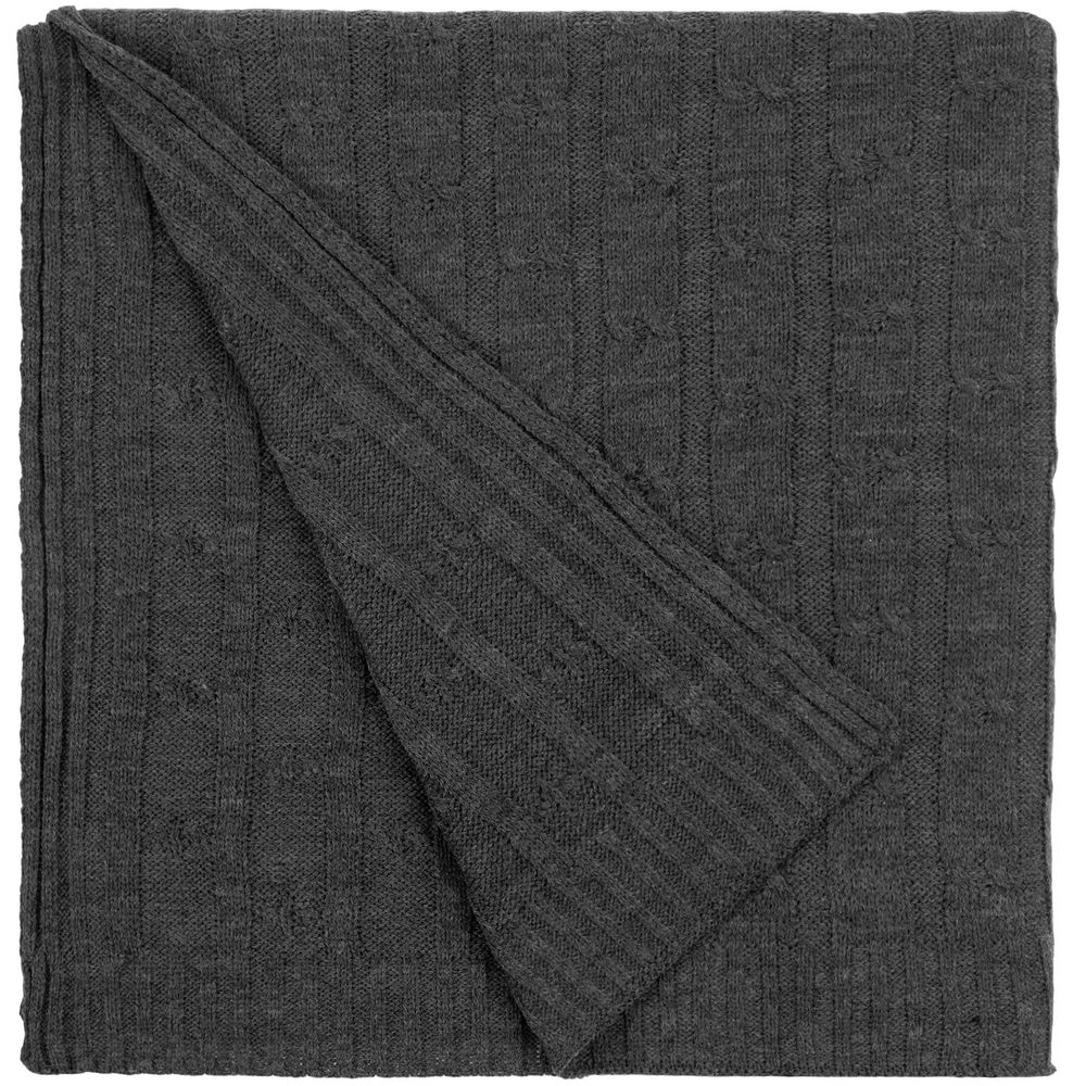 Плед Trenza, темно-серый (Изображение 1)