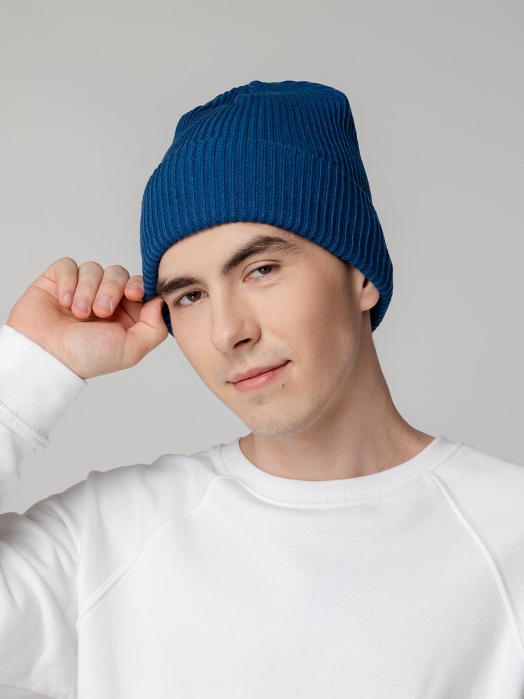 Шапка Franky, темно-синяя (лазурная) (Изображение 4)