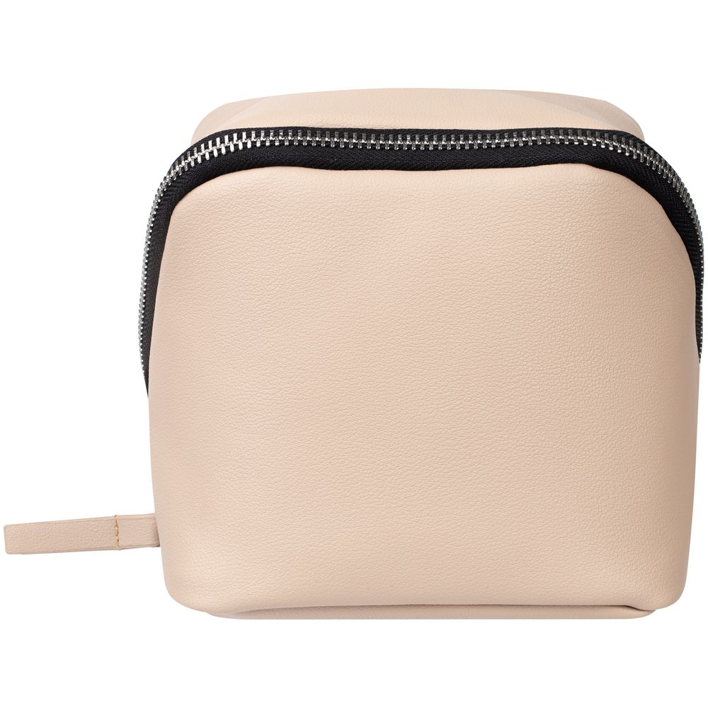 Дорожная косметичка Cubo, бежевая с логотипом (Изображение 4)