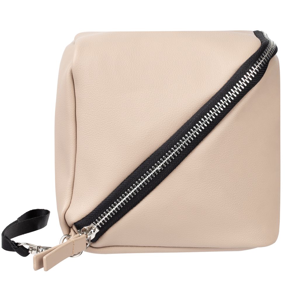 Дорожная косметичка Cubo, бежевая с логотипом (Изображение 6)