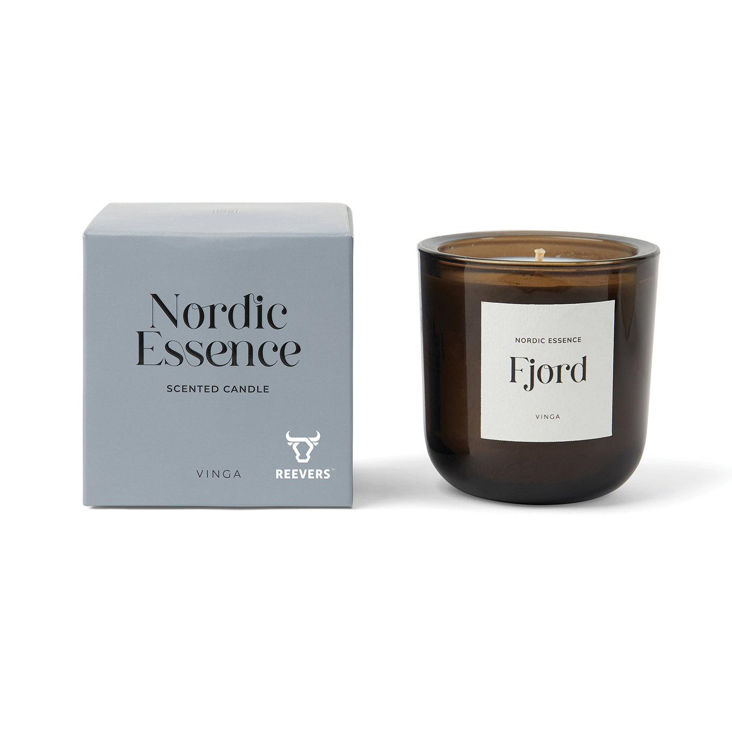 Большая ароматическая свеча VINGA Nordic Essence в стекле (Изображение 4)