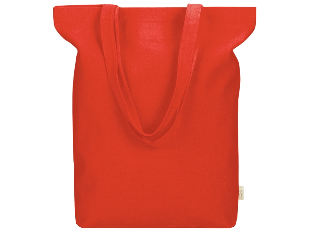 Сумка Fixy из переработанного хлопка 220 г/м2 с фиксирующей лентой (красный)  (Изображение 2)