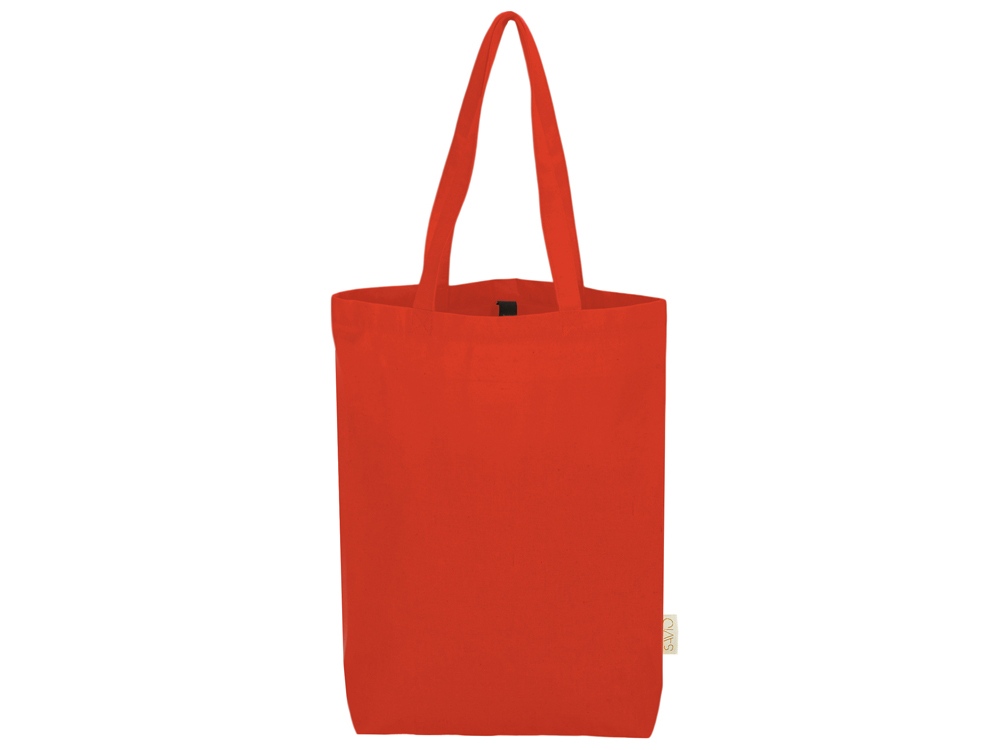Сумка Fixy из переработанного хлопка 220 г/м2 с фиксирующей лентой (красный)  (Изображение 5)