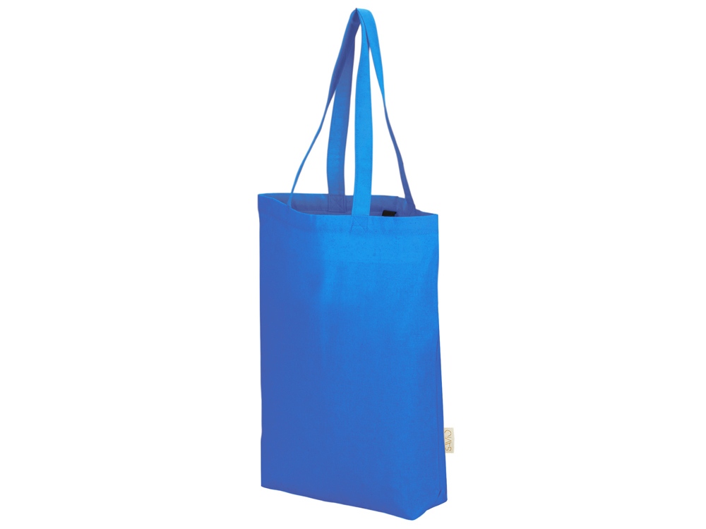 Сумка Fixy из переработанного хлопка 220 г/м2 с фиксирующей лентой (синий)  (Изображение 3)