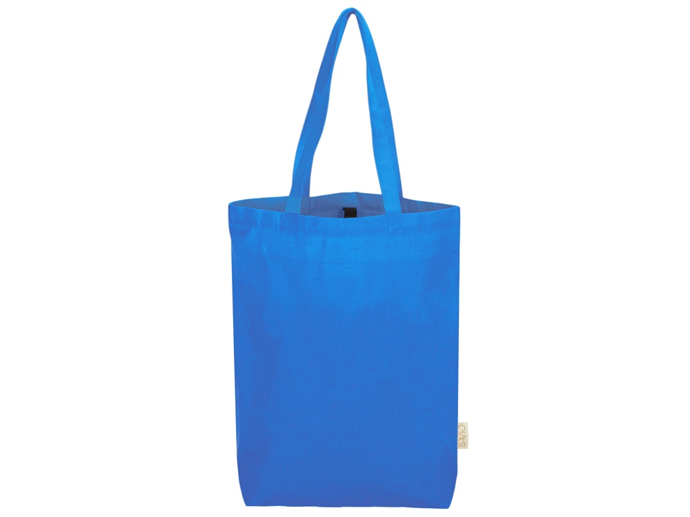 Сумка Fixy из переработанного хлопка 220 г/м2 с фиксирующей лентой (синий)  (Изображение 5)