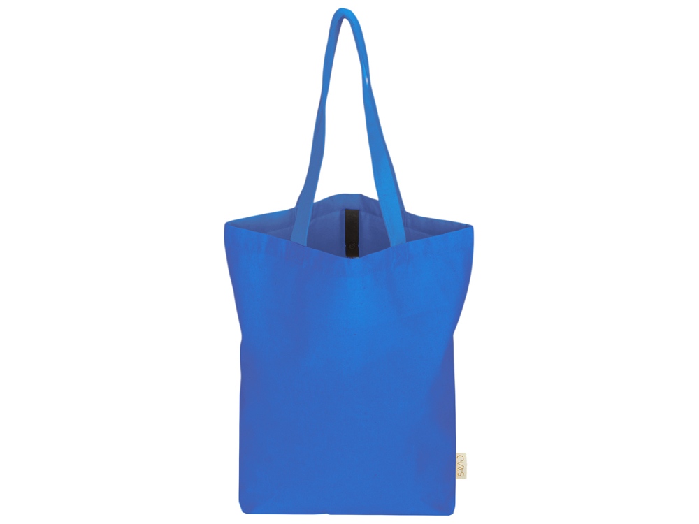 Сумка Fixy из переработанного хлопка 220 г/м2 с фиксирующей лентой (синий)  (Изображение 6)