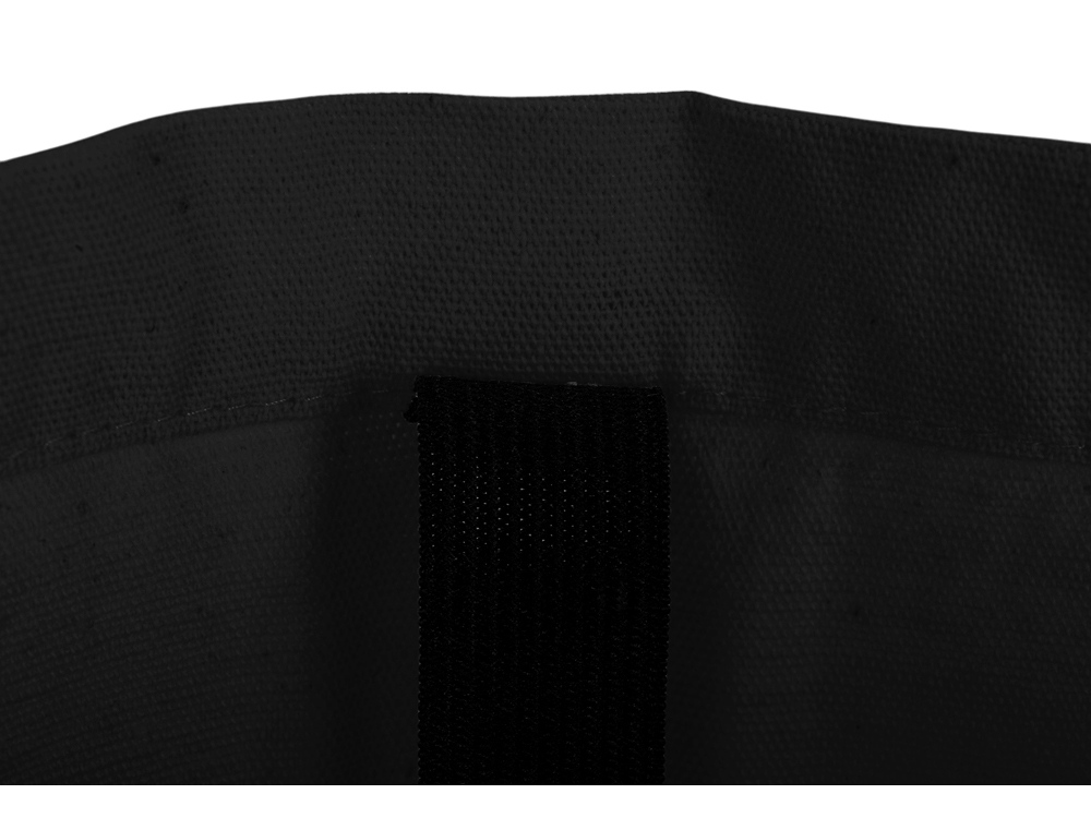 Сумка Fixy из переработанного хлопка 220 г/м2 с фиксирующей лентой (черный)  (Изображение 7)