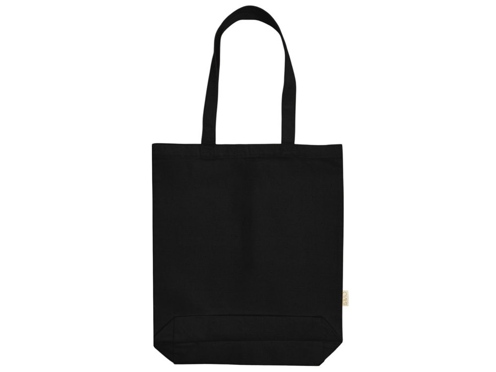 Сумка Fixy из переработанного хлопка 220 г/м2 с фиксирующей лентой (черный)  (Изображение 8)