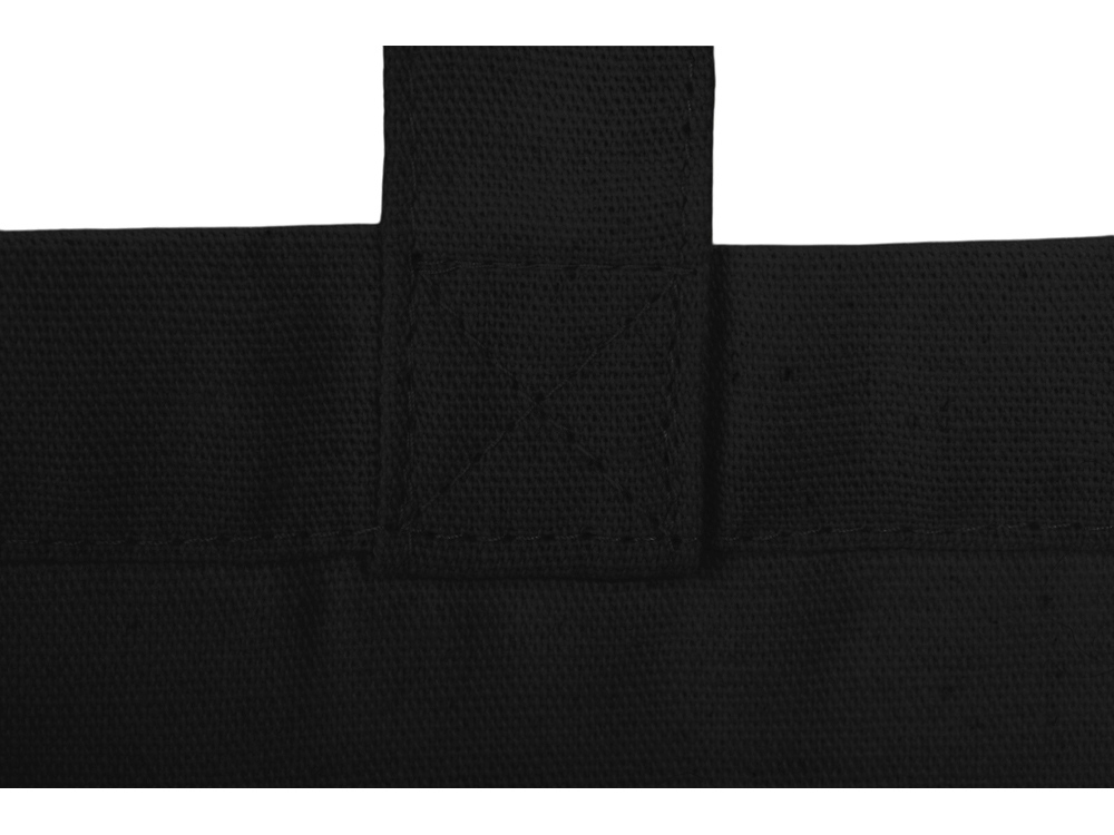 Сумка Fixy из переработанного хлопка 220 г/м2 с фиксирующей лентой (черный)  (Изображение 9)
