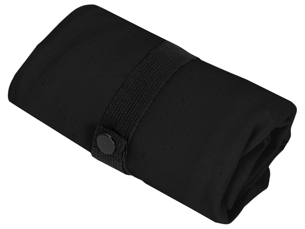 Сумка Fixy из переработанного хлопка 220 г/м2 с фиксирующей лентой (черный)  (Изображение 10)