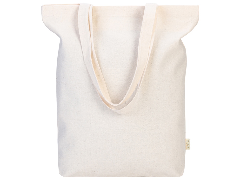 Сумка Fixy из переработанного хлопка 220 г/м2 с фиксирующей лентой (натуральный)  (Изображение 2)