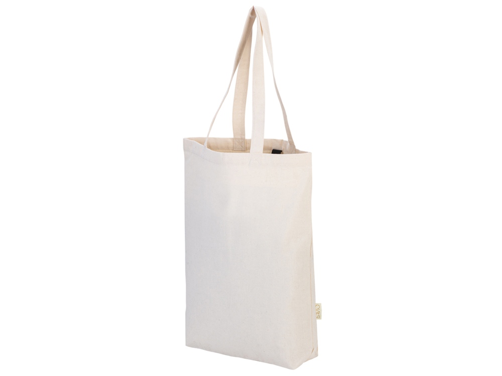 Сумка Fixy из переработанного хлопка 220 г/м2 с фиксирующей лентой (натуральный)  (Изображение 3)