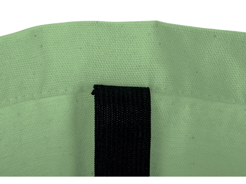 Сумка Fixy из переработанного хлопка 220 г/м2 с фиксирующей лентой (зеленое яблоко)  (Изображение 7)