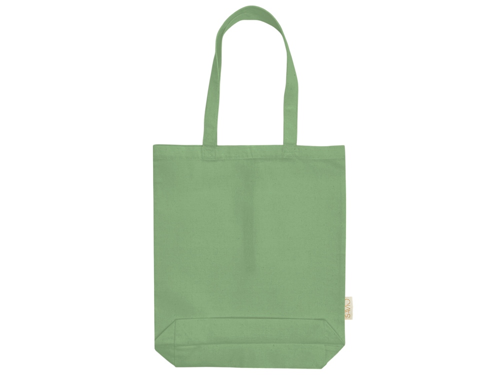 Сумка Fixy из переработанного хлопка 220 г/м2 с фиксирующей лентой (зеленое яблоко)  (Изображение 8)