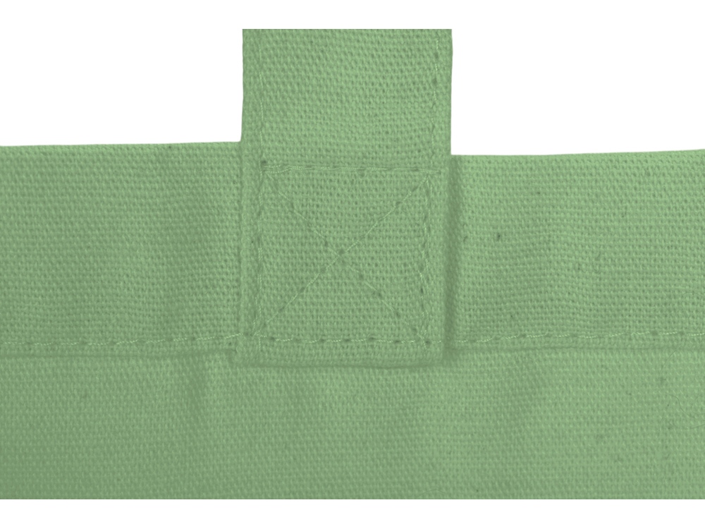 Сумка Fixy из переработанного хлопка 220 г/м2 с фиксирующей лентой (зеленое яблоко)  (Изображение 9)