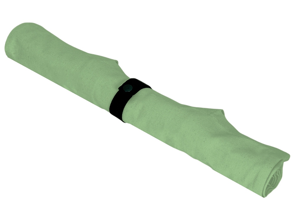 Сумка Fixy из переработанного хлопка 220 г/м2 с фиксирующей лентой (зеленое яблоко)  (Изображение 12)