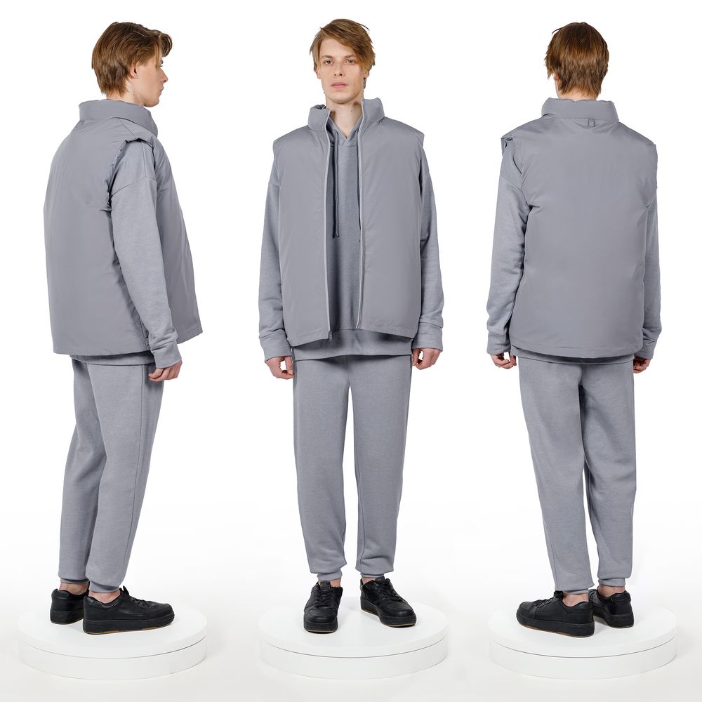 Жилет двусторонний V2, серый, размер 3XL/4XL (Изображение 9)