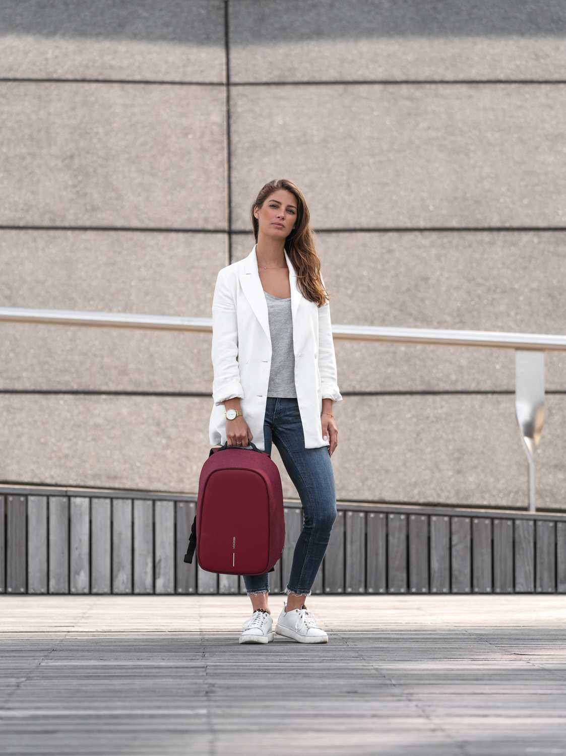 Антикражный рюкзак Bobby Hero Small, красный (Изображение 17)