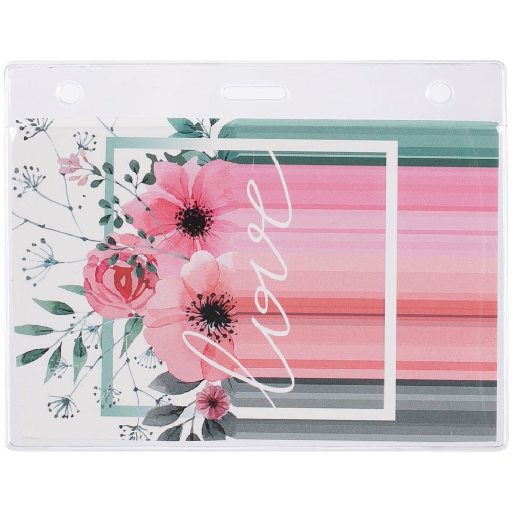 Карман для бейджа Lucid, горизонтальный, из фактурного ПВХ (Изображение 3)