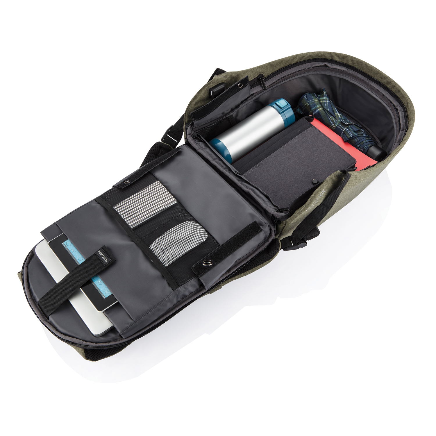 Антикражный рюкзак Bobby Hero Small, зеленый (Изображение 16)