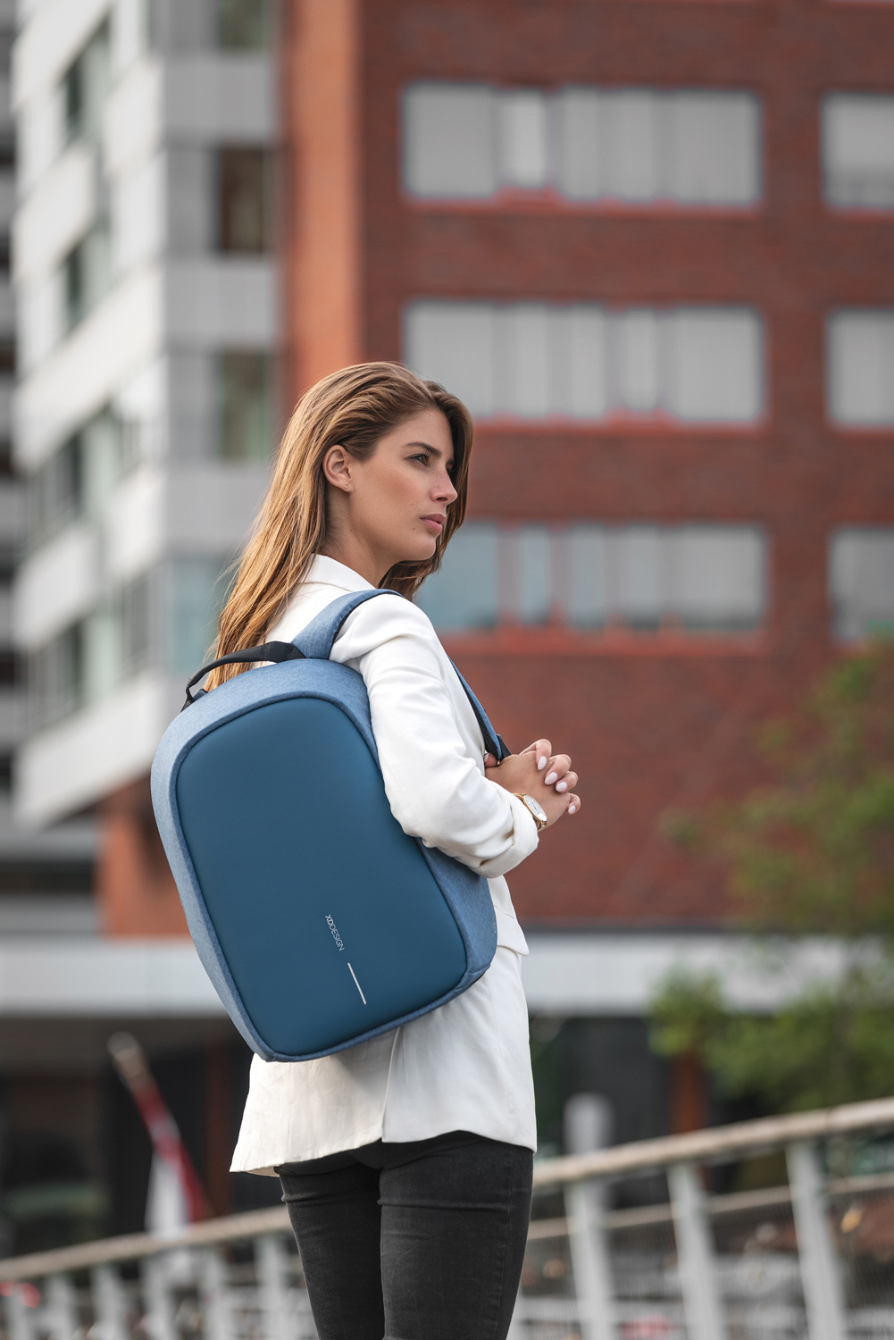 Антикражный рюкзак Bobby Hero Small, голубой (Изображение 4)