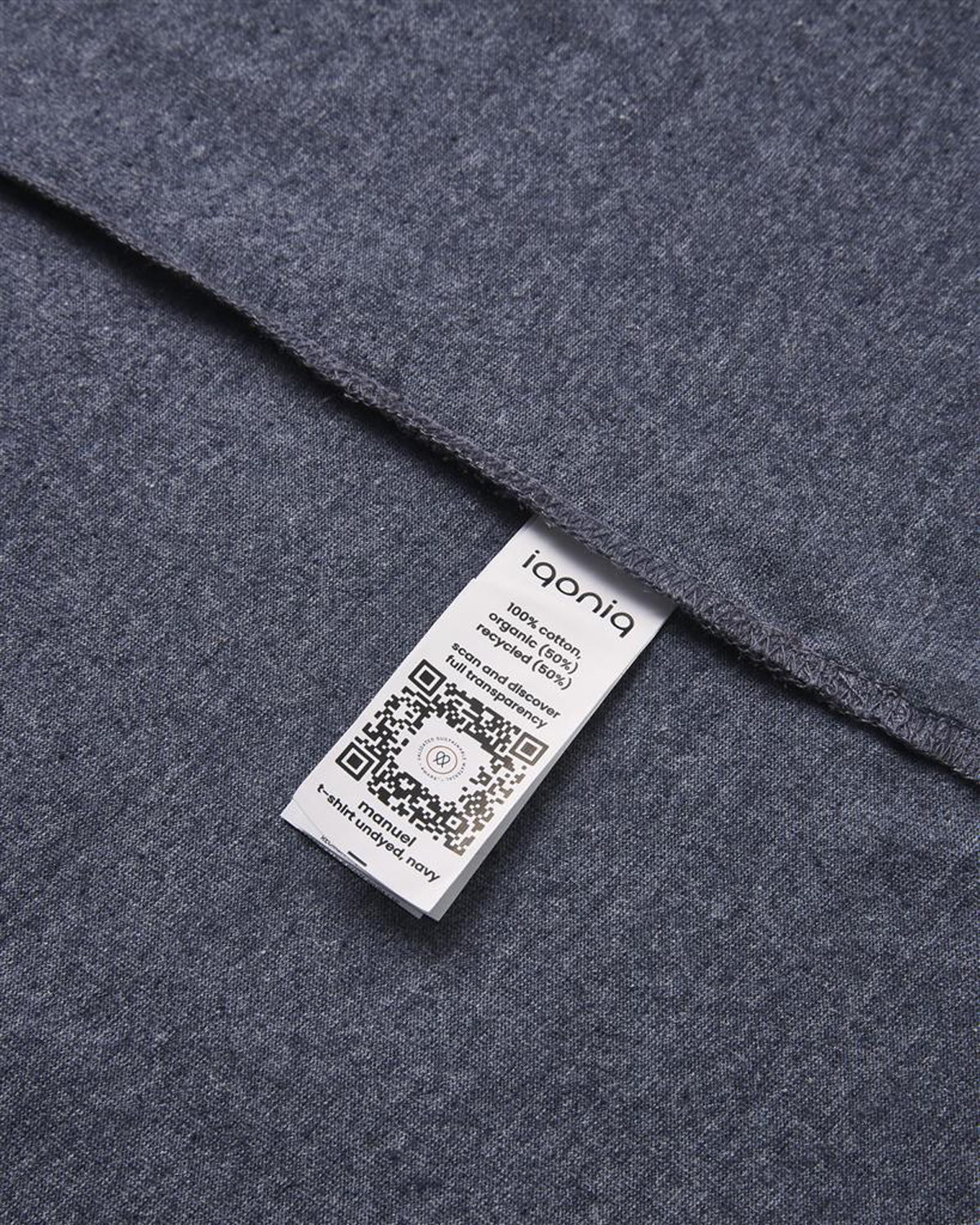 Футболка Iqoniq Manuel из переработанного неокрашенного хлопка, унисекс, 180 г/м² (Изображение 8)